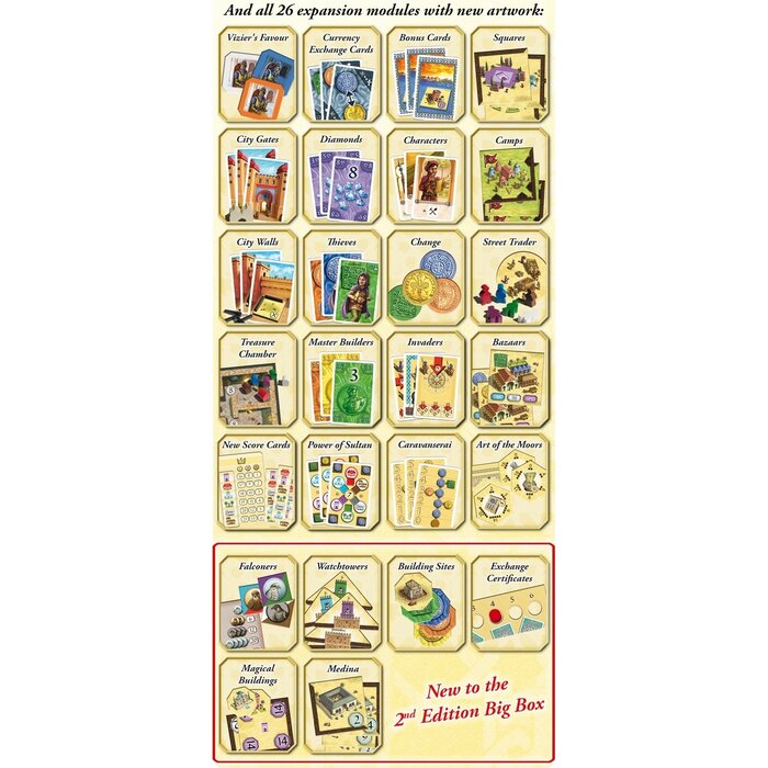 Queen Games Alhambra 2nd Edition Big Box (With Game Trayz)