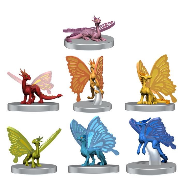 Wizkids/NECA LLC D&D Icons of the Realms: Pride of Faerie Dragons Premium Painted Miniatures