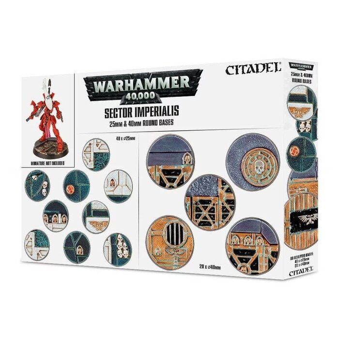 Games Workshop Warhammer 40K: Sector Imperialis - 25 & 40mm Round Bases