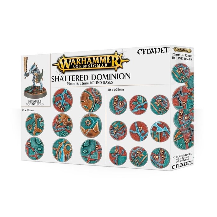Games Workshop Warhammer Age of Sigmar: Shattered Dominion 25 & 32mm Round Bases