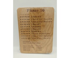 Unique Wood Products Wooden Phase 10 Board