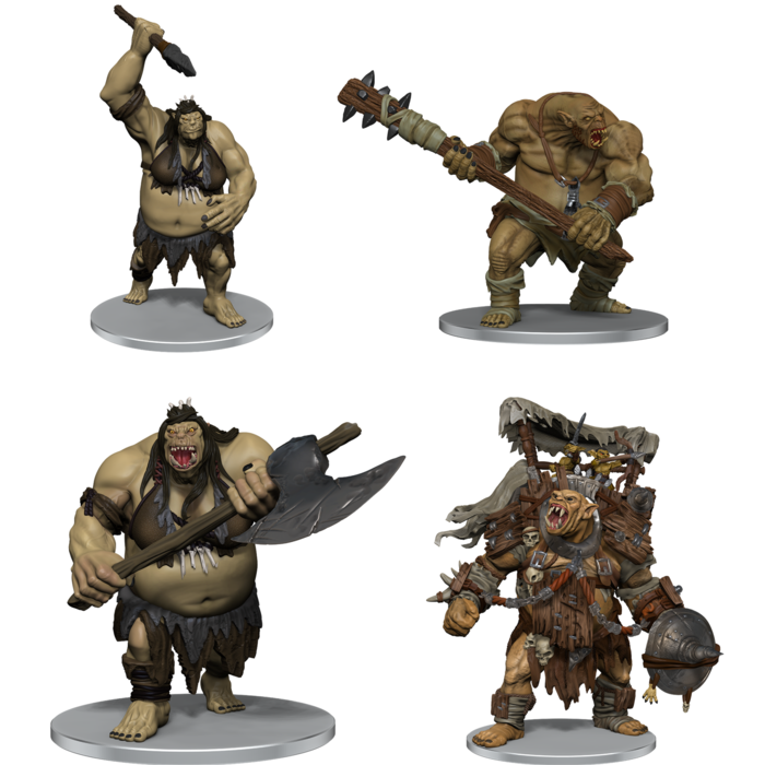 Wizkids/NECA LLC D&D Icons of the Realms: Ogre Warband Premium Painted Miniature Pack