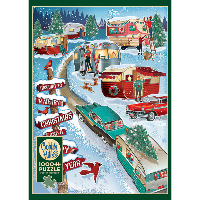 Cobble Hill Puzzles 1000 pcs - Christmas Campers