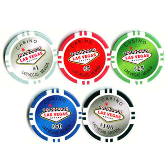 Poker Poker Chips - 500 pcs Vegas Casino w/ Dice & Aluminium Case (11.5g)