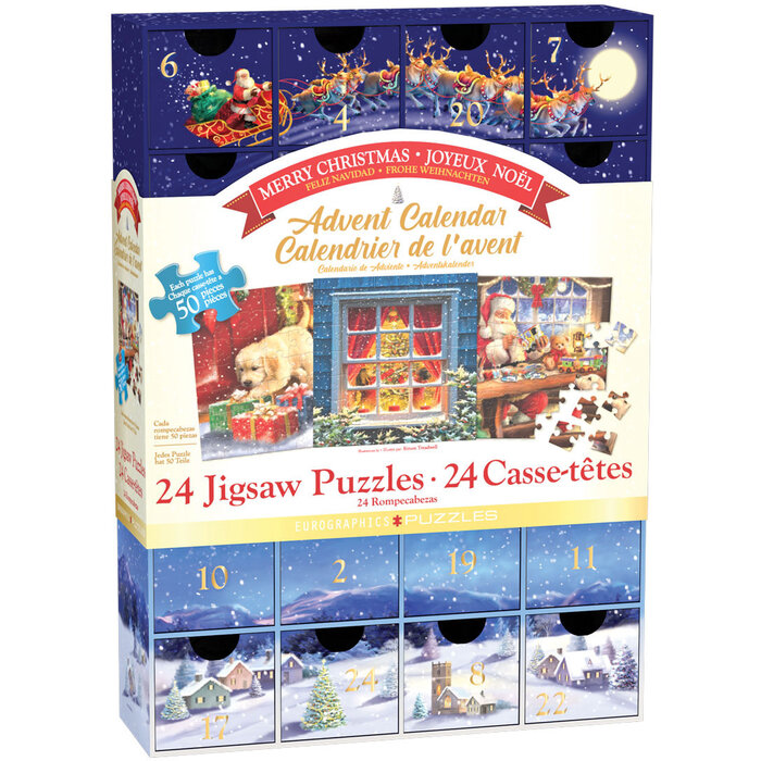 Eurographics 24x50 pcs - Classic Christmas Puzzle Advent Calendar