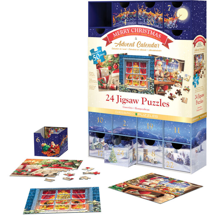 Eurographics 24x50 pcs - Classic Christmas Puzzle Advent Calendar