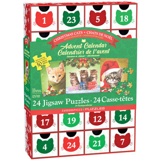 Eurographics 24 x 50 pcs - Christmas Cats Puzzle Advent Calendar Eurographics 24 x 50 pcs - Christmas Cats Puzzle Advent Calendar