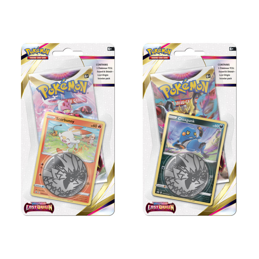 Pokémon TCG: Sword & Shield-Lost Origin 3 Booster Packs, Coin