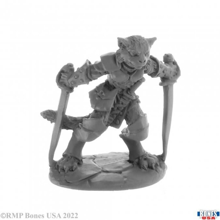 Reaper Miniatures Bones USA: Shadoweyes, Catfolk Rogue