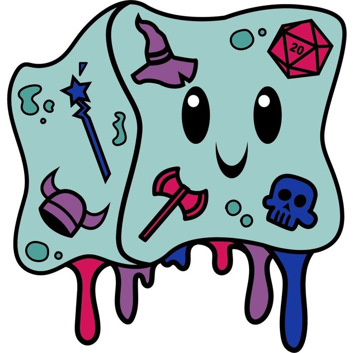 Foam Brain Games Enamel Pin - Inclusive Gelly Cube