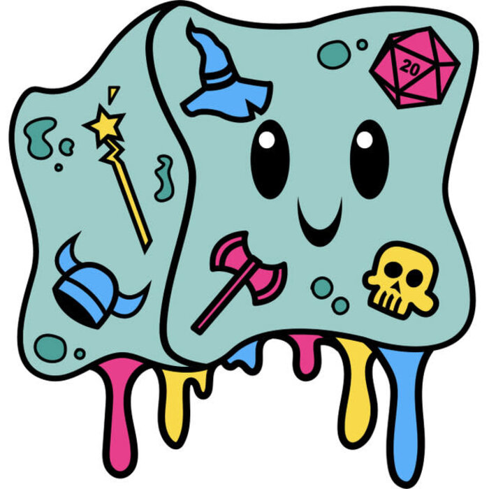 Foam Brain Games Enamel Pin - Inclusive Gelly Cube