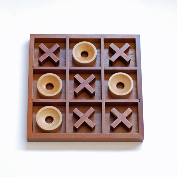 Wood Expressions Wooden Tic-Tac-Toe Game