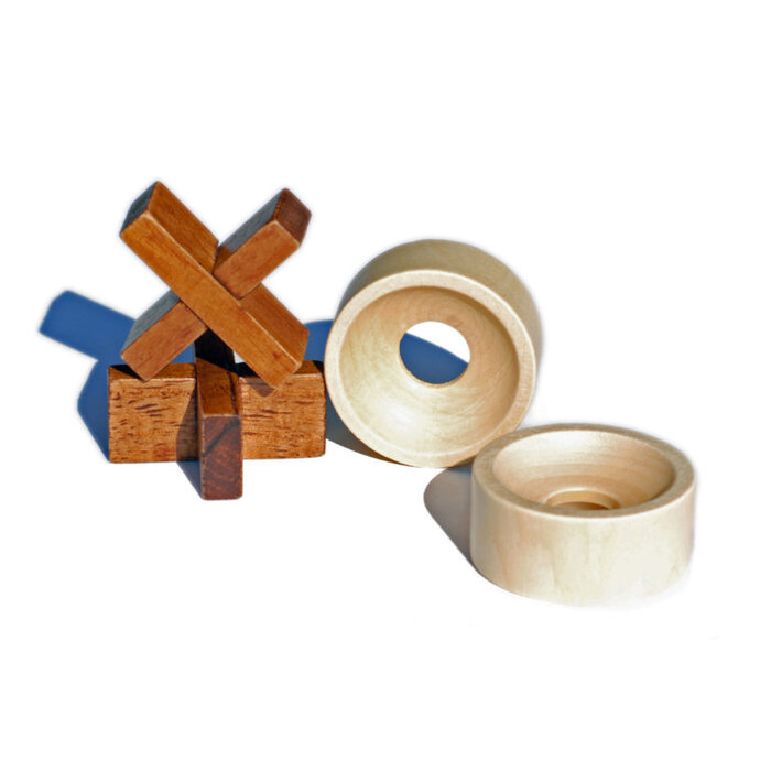 Wood Expressions Wooden Tic-Tac-Toe Game