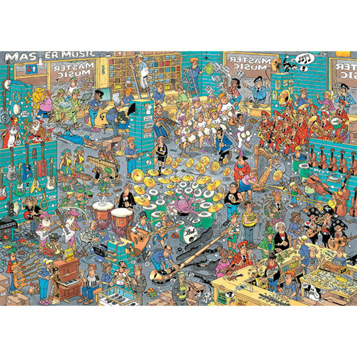 Jumbo Puzzles 2 x 1000 pcs - Jan van Haasteren: Music Shop & Holiday Jitters