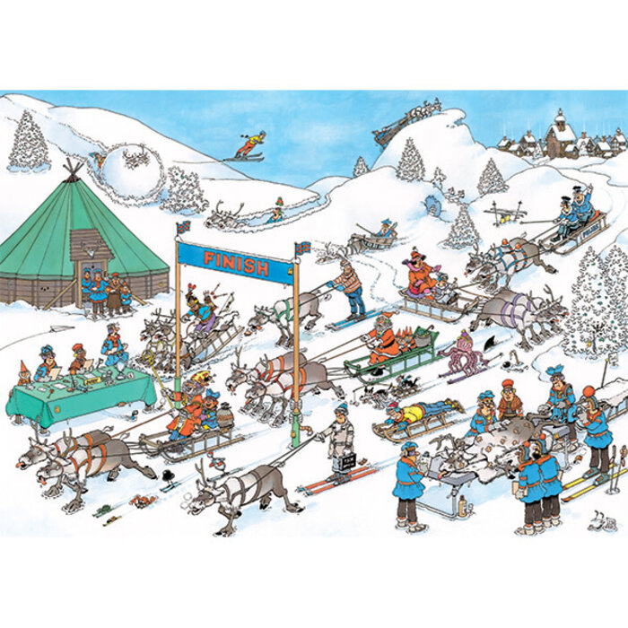 Jumbo Puzzles 500 pcs - Jan van Haasteren: Reindeer Races
