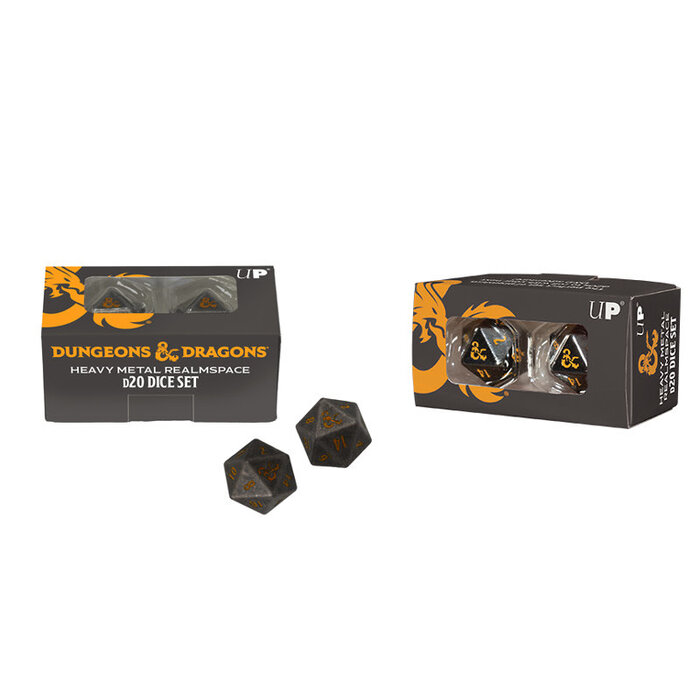 Ultra Pro UP Dice Heavy Metal D&D Realmspace D20 Set