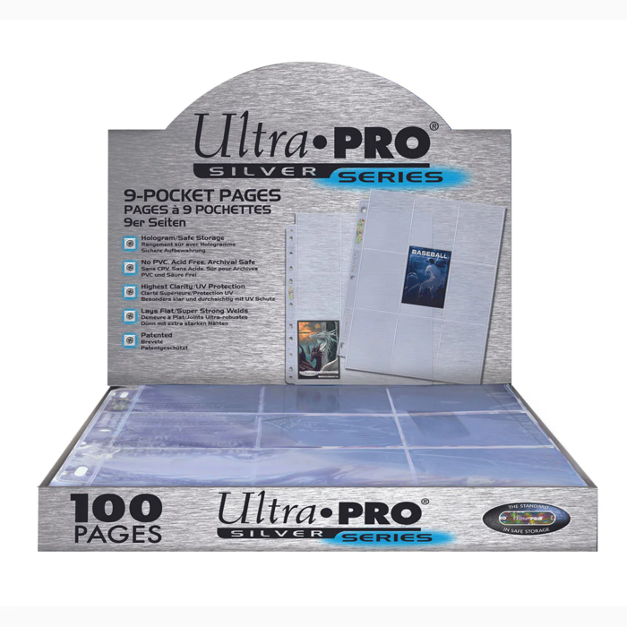 Ultra Pro 9-Pocket Pages - 100/pk - Clear (Silver Series)