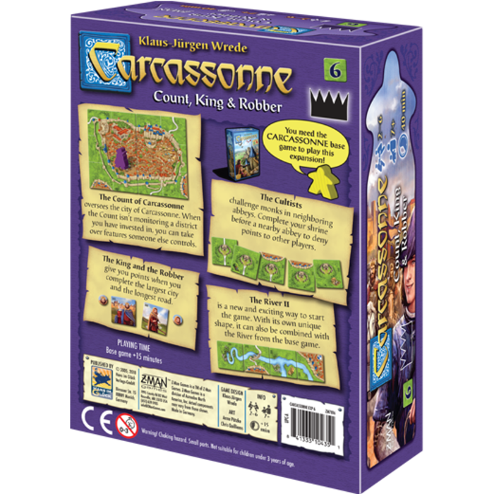 Z-Man Games Carcassonne Second Edition Expansion 6: Count, King & Robber
