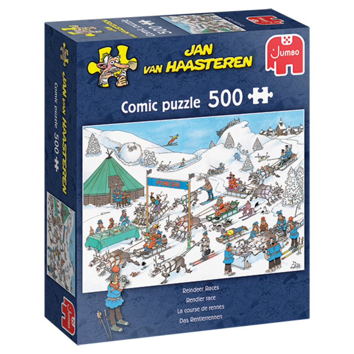 Jumbo Puzzles 500 pcs - Jan van Haasteren: Reindeer Races