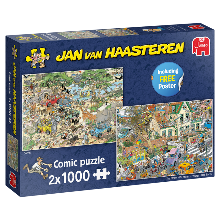 Jumbo Puzzles 2 x 1000 pcs - Jan van Haasteren: Safari and The Storm