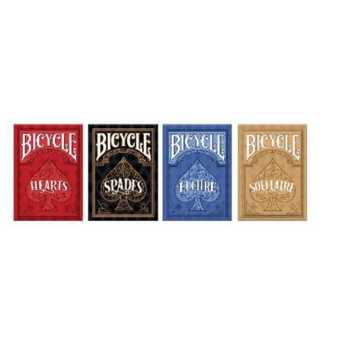 Bicycle Playing Cards Bicycle 4 Game Pack Spades Hearts Euchre Solitaire