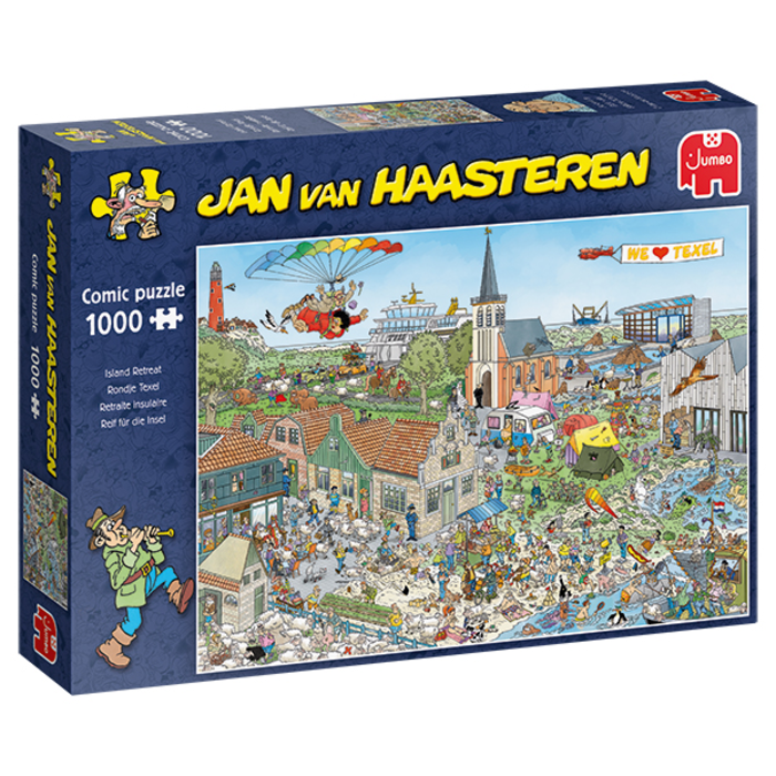 Jumbo Puzzles 1000 pcs - Jan van Haasteren: Island Retreat