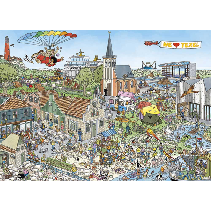 Jumbo Puzzles 1000 pcs - Jan van Haasteren: Island Retreat