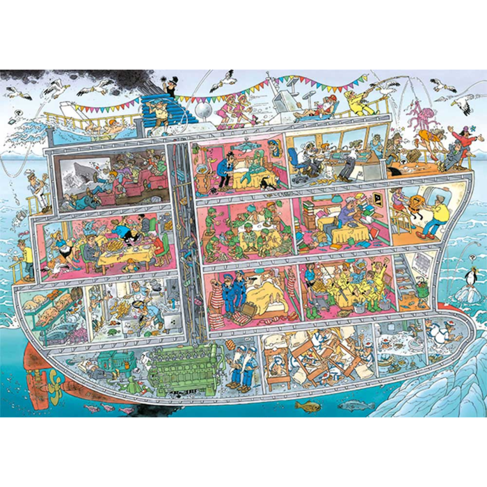Jumbo Puzzles 1000 pcs - Jan van Haasteren: Cruise Ship