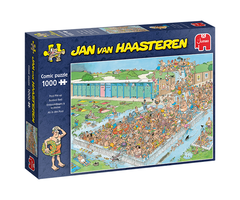 Jumbo Puzzles 1000 pcs - Jan van Haasteren: Pool Pile-up