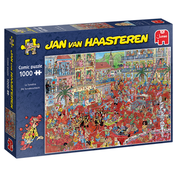 Jumbo Puzzles 1000 pcs - Jan van Haasteren: La Tomatina
