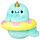 Squishable Mini Sparkles the Narwhal in Donut 7"
