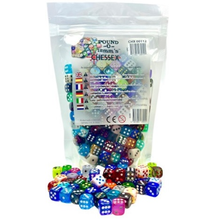 Chessex Chessex Pound-O-D6 12mm Bag - Assorted