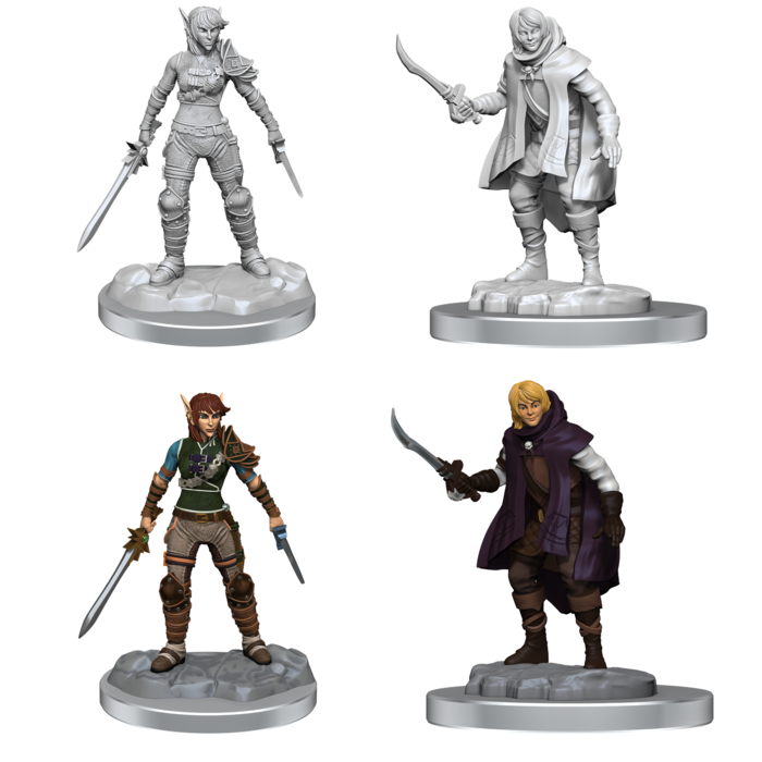 Wizkids/NECA LLC Nolzur's Marvelous Miniatures: Elf Rogue & Half-Elf Rogue