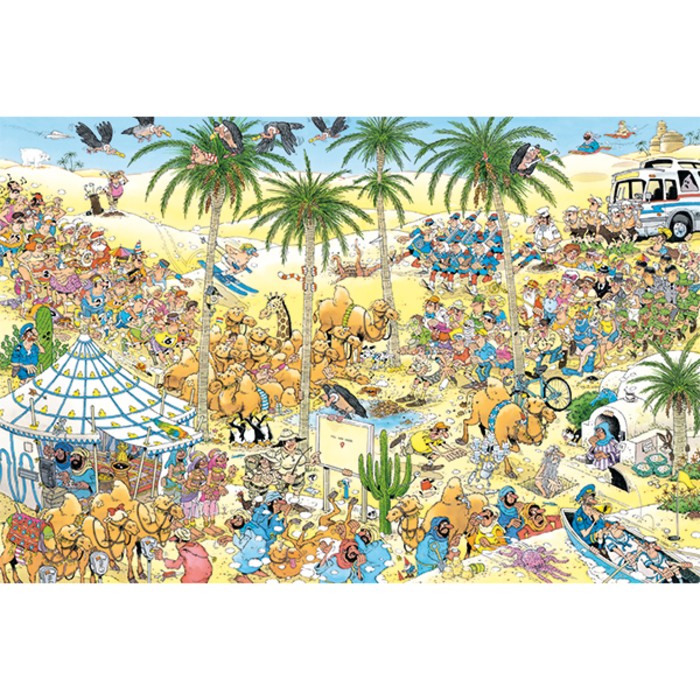Jumbo Puzzles 1000 pcs - Jan van Haasteren: The Oasis