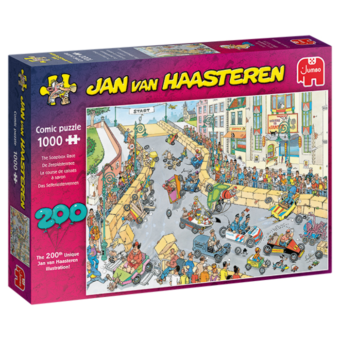 Jumbo Puzzles 1000 pcs - Jan van Haasteren: The Soapbox Race (Illustration Celebration)
