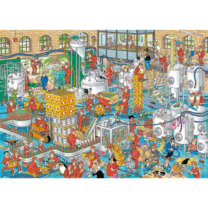Jumbo Puzzles 1000 pcs - Jan van Haasteren: The Craft Brewery