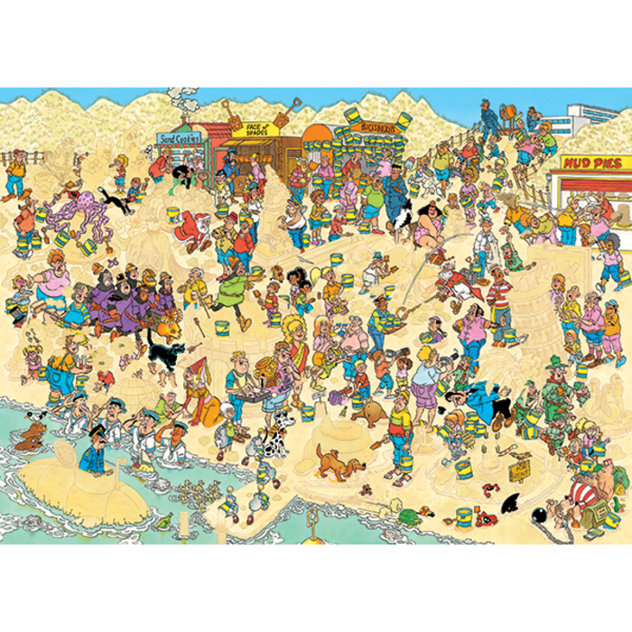 Jumbo Puzzles 2000 pcs - Jan van Haasteren: Sand Sculptures
