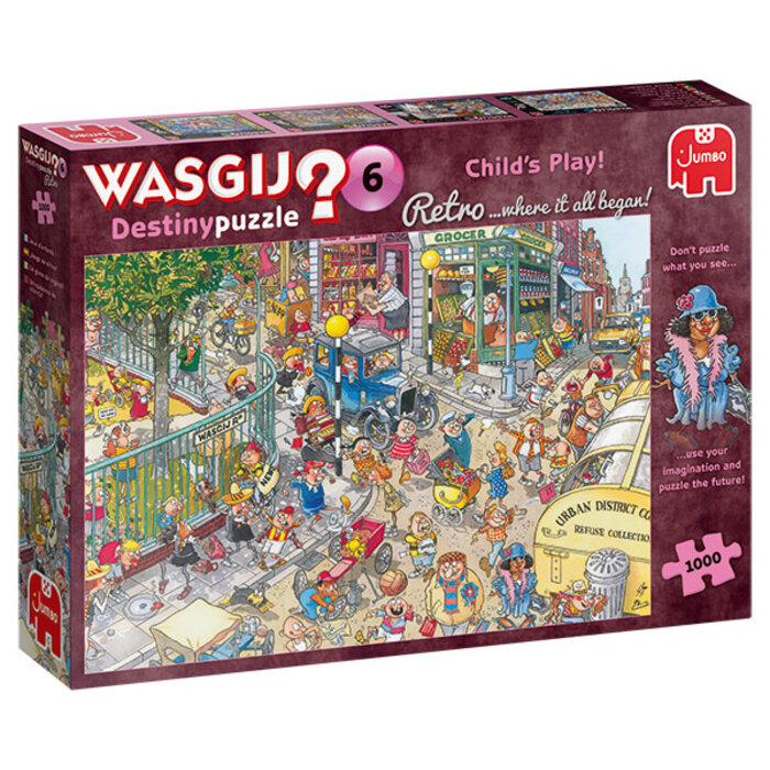 Jumbo Puzzles 1000 pcs - WASGIJ Retro Destiny: #6, Child’s Play!