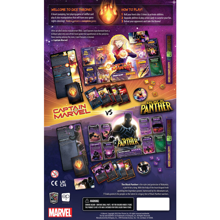 The OP Marvel Dice Throne: 2 Hero Box - Black Panther & Captain Marvel
