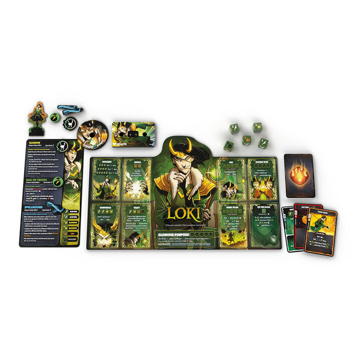 The OP Marvel Dice Throne: 4 Hero Box - Scarlet Witch, Thor, Loki and Spiderman