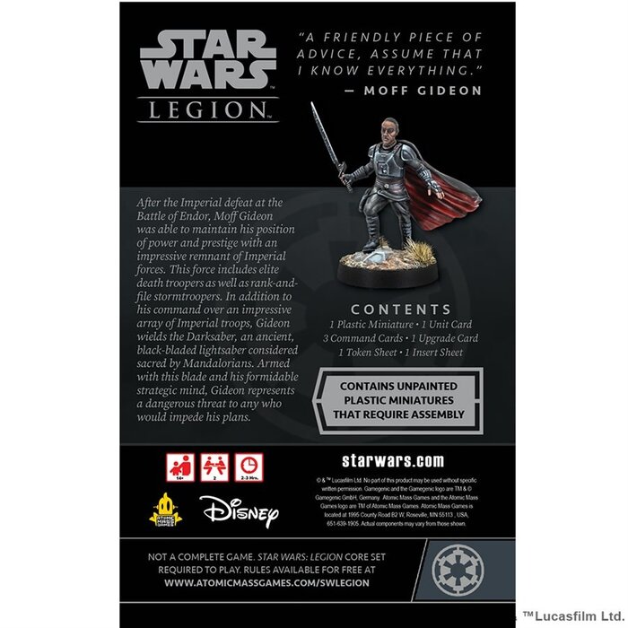 Atomic Mass Games Star Wars - Legion: Moff Gideon Commander Expansion