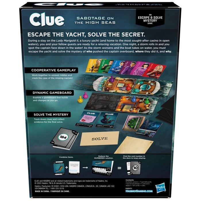 Hasbro Clue Escape - Sabotage on the High Seas