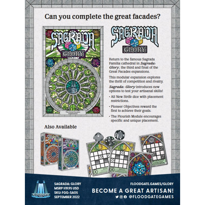 Floodgate Games Sagrada: Glory Expansion