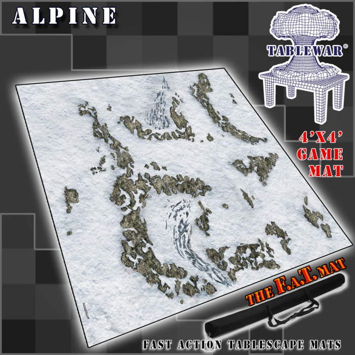 Table War Playmat - F.A.T. Mats (Fatmats): 4' x 4' Alpine