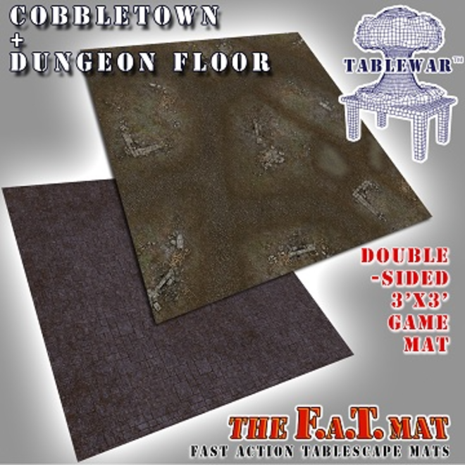 6x4 'Winter Cobble Town' F.A.T. Mat Gaming Mat – TABLEWAR®