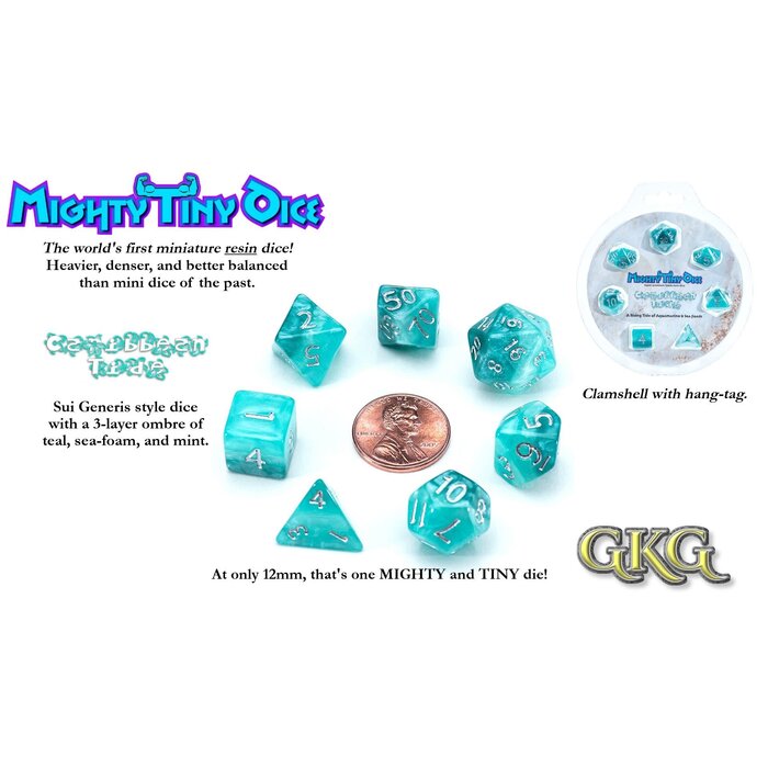 Gate Keeper Games 7-Piece Mini Dice Set (12mm): Mighty Tiny