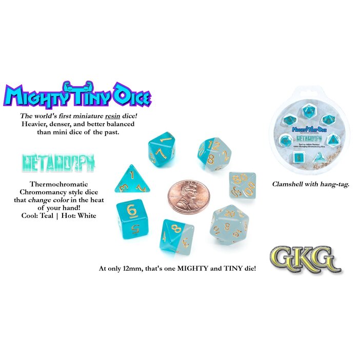 Gate Keeper Games 7-Piece Mini Dice Set (12mm): Mighty Tiny
