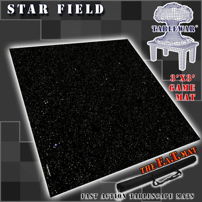 Table War Playmat - F.A.T. Mats (Fatmats): 3' x 3' Starfield