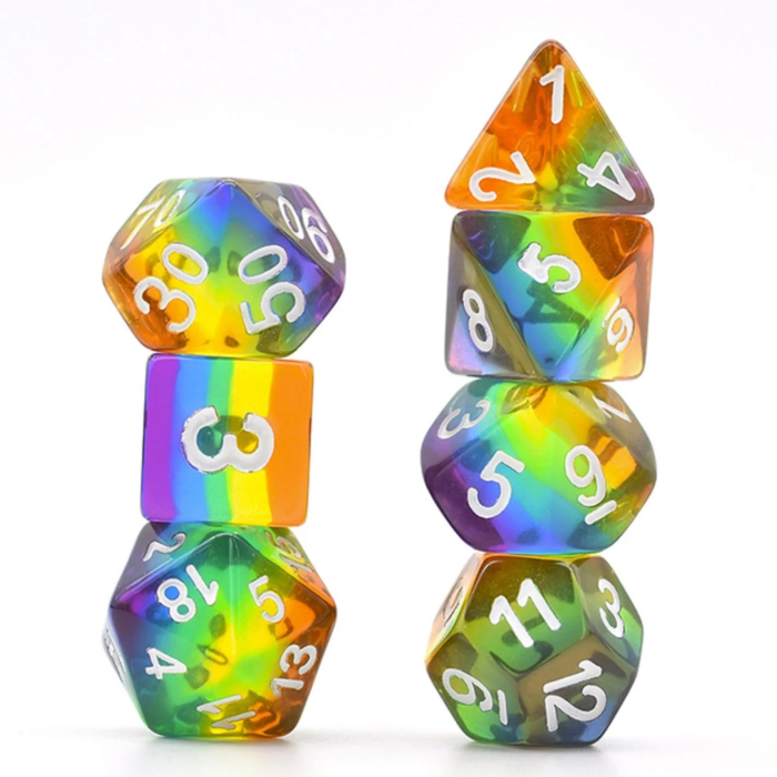 Chessex 7-Piece RPG Dice Set: Translucent (Assorted Colours)