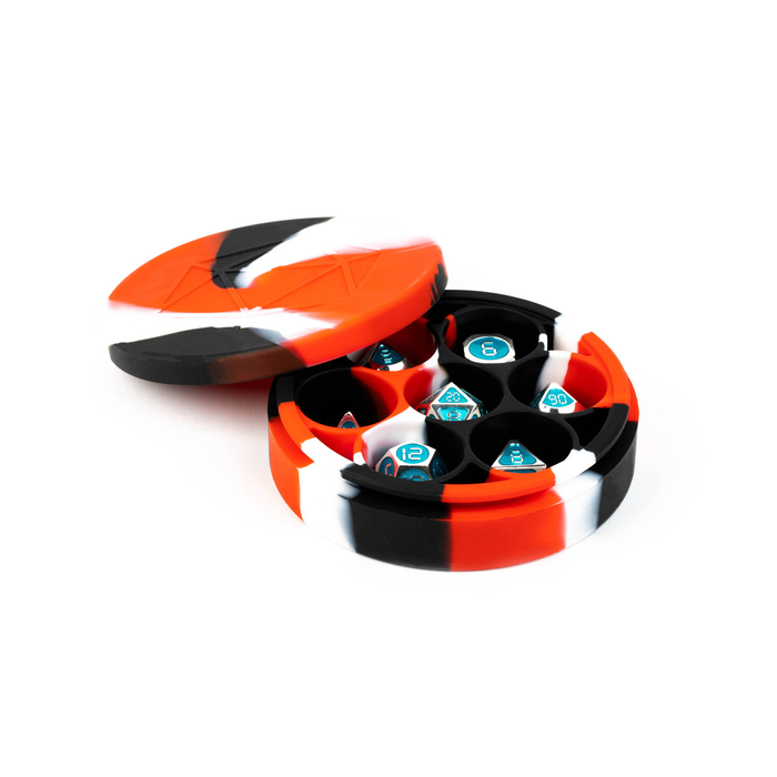 Metallic Dice Games Round Silicone Dice Case -